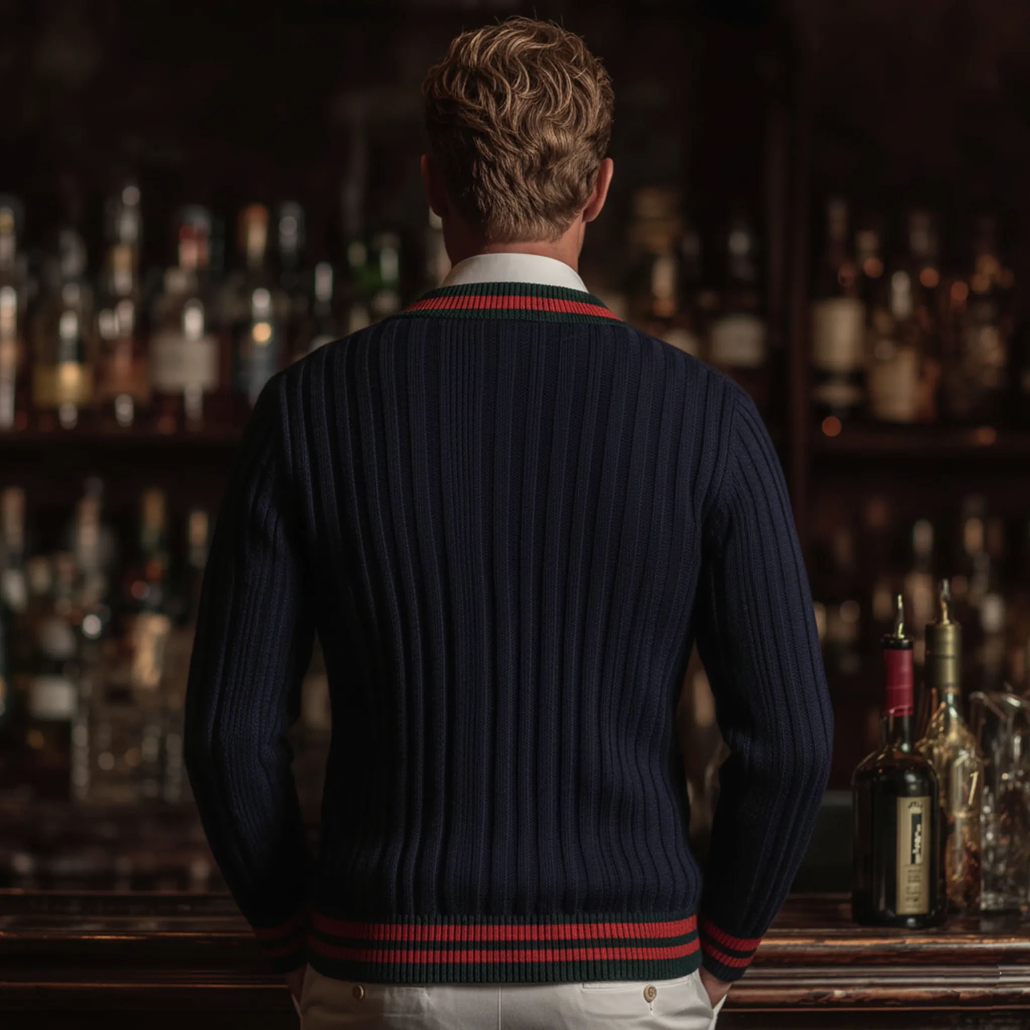 Men's Classic Casual Contrast Color Patchwork Pockets Slim Fit Knitted Cardigan MTA2954I8K sold by Manly product image thumbnail 5