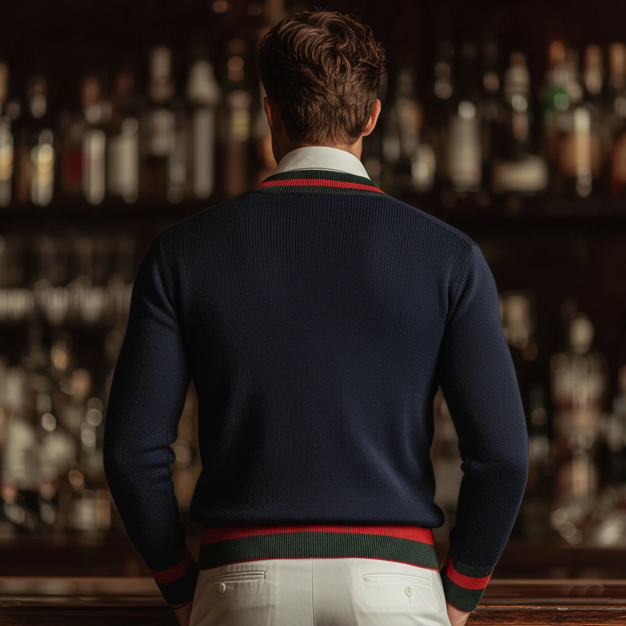 Men's Classic Casual Deep V-Neck Slim Fit Sweater MTA2959I0K sold by Manly product image thumbnail 5