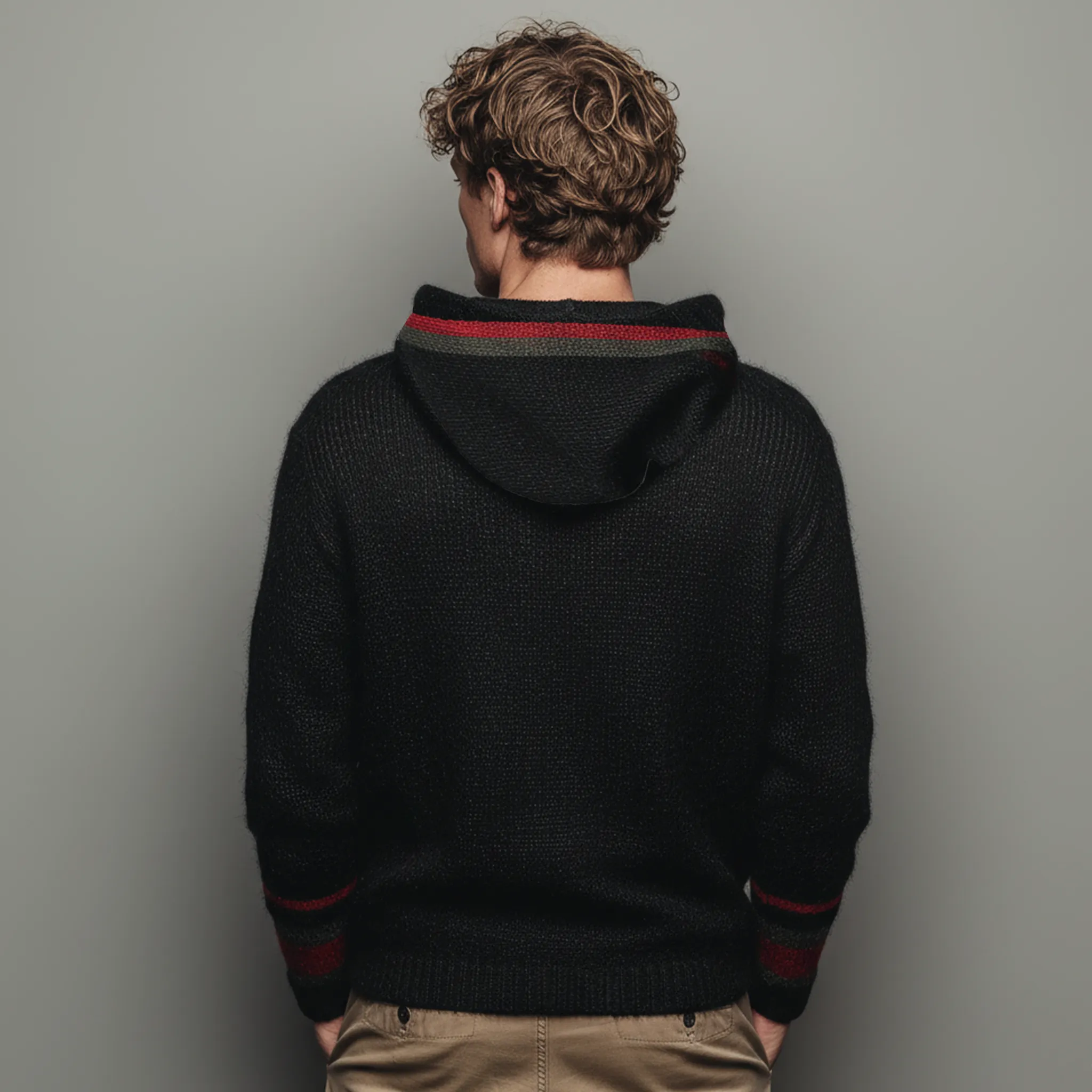 Men's Classic Casual Contrast Striped Hooded Sweater MTA2971I7K sold by Manly product image thumbnail 5