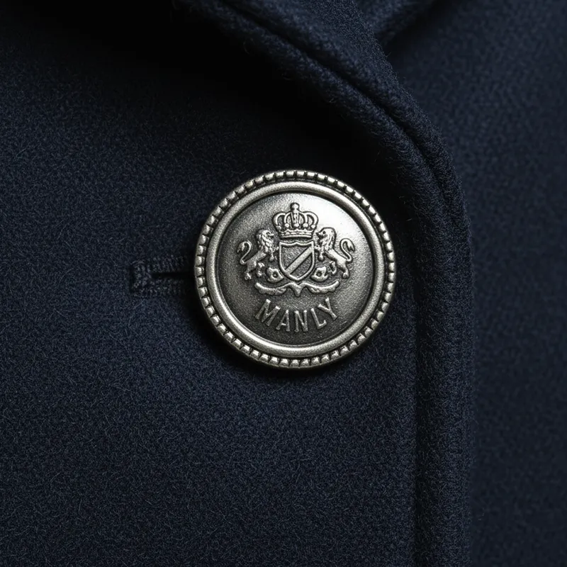 Men's Winter Retro Blue Double-breasted Faux Wool Double-breasted Coat MTA2985I0P sold by Manly product image thumbnail 5