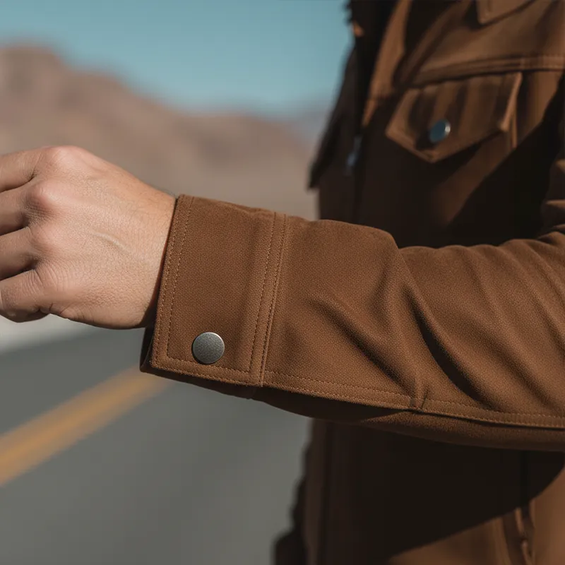 Men's Winter Vintage Solid Color Faux Suede Classic Zip-Up Jacket MTA2953I6P sold by Manly product image thumbnail 4