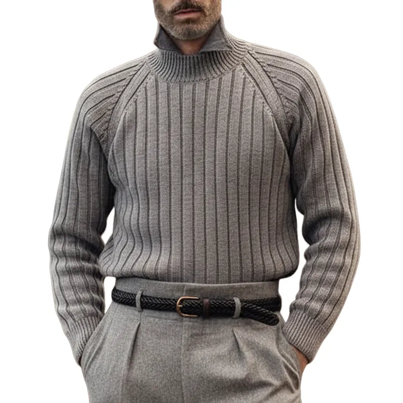 Men's Classic Crew Neck Striped Pullover Sweater MTA1034J1U sold by Manly