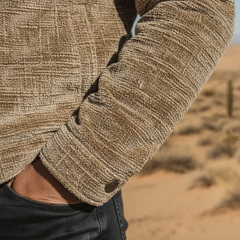 Men's Autumn/Winter Slub Chenille Classic Lapel Jacket MTA1059J8P sold by Manly product image thumbnail 4