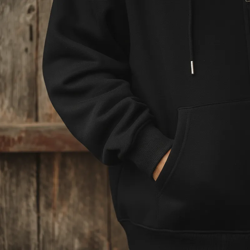 Men's Fashion Plaid Lined Cotton Blended Hooded Zipper Sweatshirt MTA1030J2P sold by Manly product image thumbnail 5