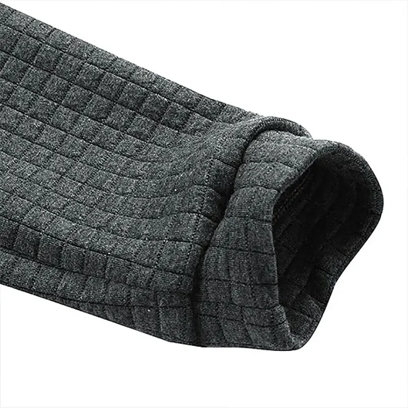 Men's Solid Color Plaid Textured Pullover Hoodie MTA0957J9X sold by Manly product image thumbnail 5