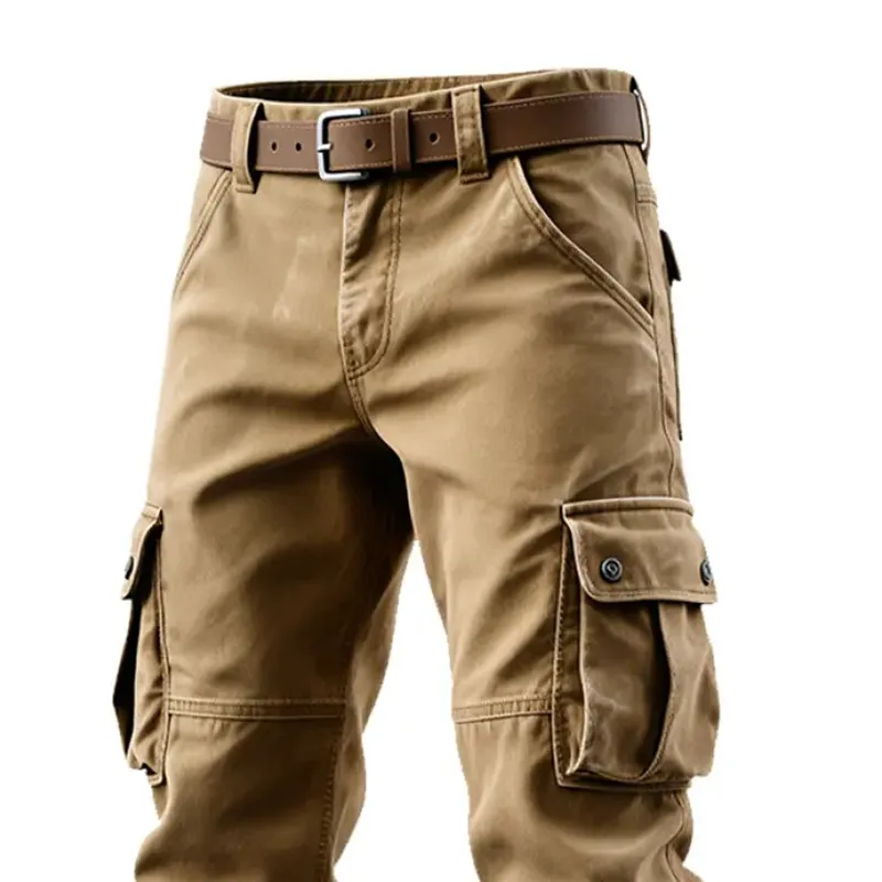 Men's Solid Cotton Multi-Pocket Work Trousers MTA0918J5X sold by Manly product image thumbnail 2