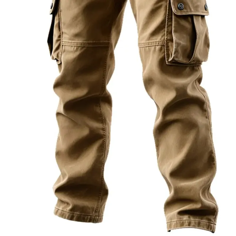 Men's Solid Cotton Multi-Pocket Work Trousers MTA0918J5X sold by Manly product image thumbnail 3