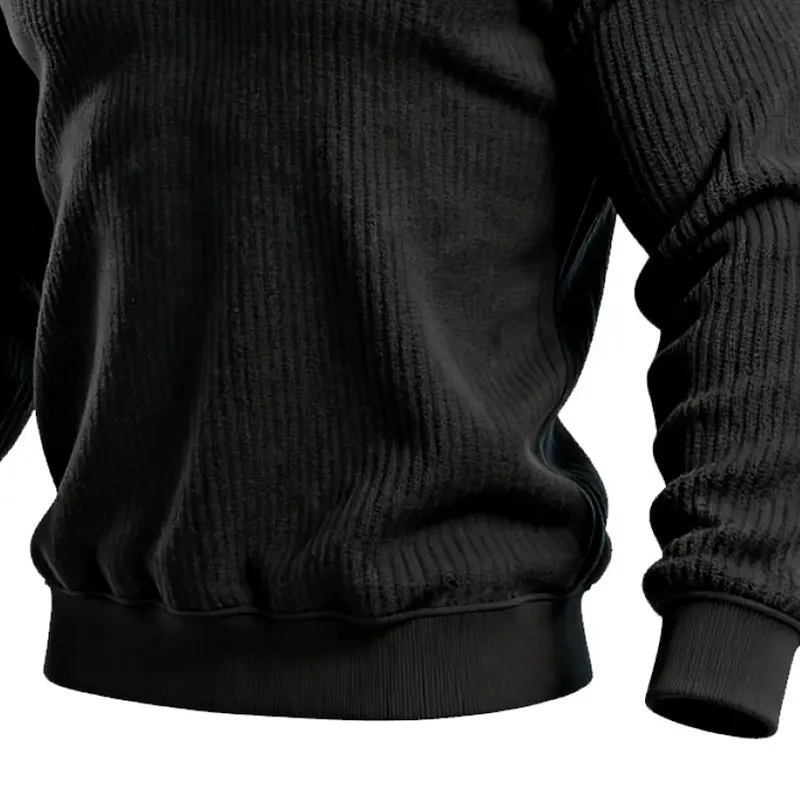 Men's Cotton Blend Knitted Contrast Color Round Neck Long Sleeve T-shirt MTA0988J7X sold by Manly product image thumbnail 3
