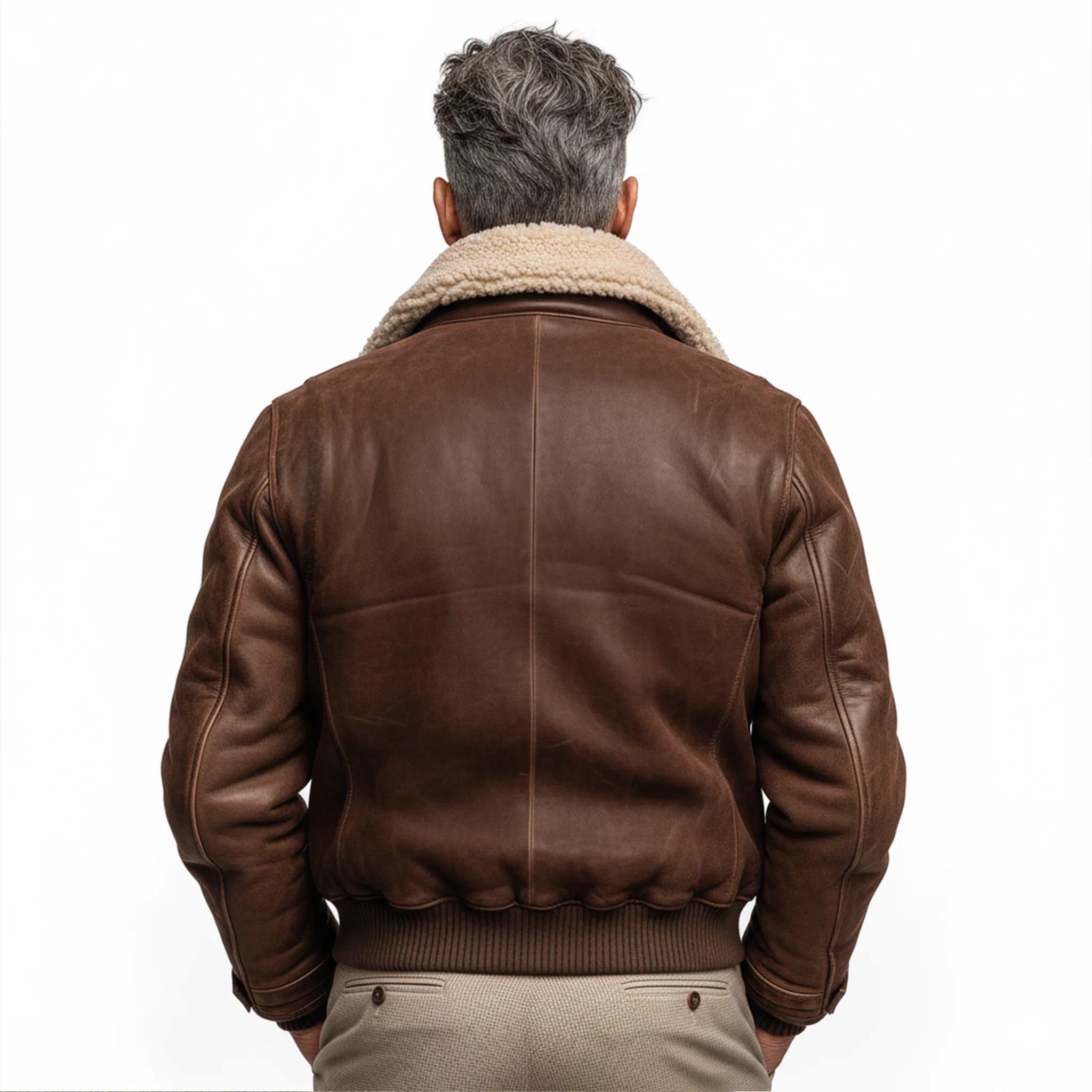 Men's Classic Vintage Western Tough Style Detachable Fur Collar Faux Suede Leather Zip-Up Jacket MTA0918J2K sold by Manly product image thumbnail 4