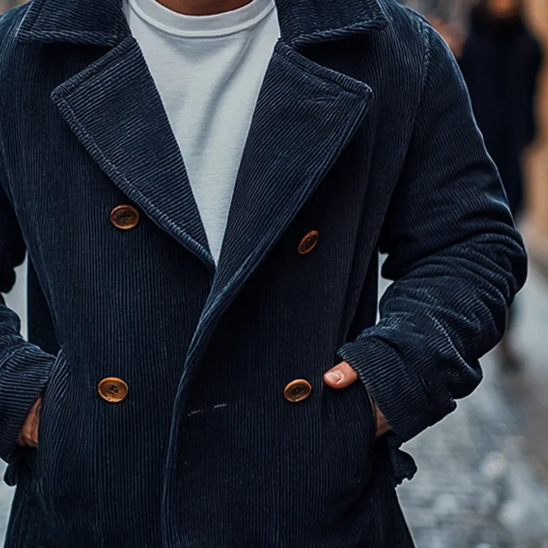 Men's Vintage Solid Color Corduroy Lapel Jacket MTA1128J4X sold by Manly product image thumbnail 3