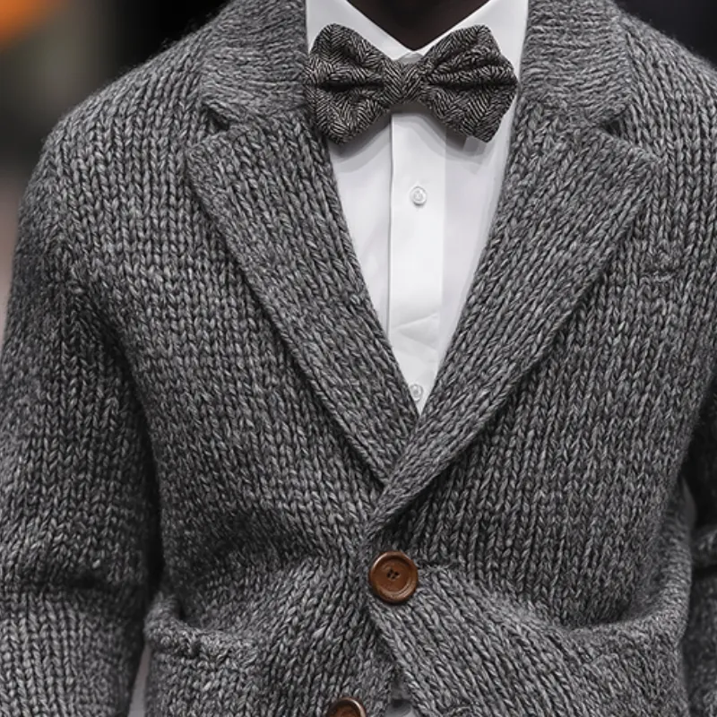 Men's Vintage Casual Knitted Lapel Button Sweater Cardigan MTA1133J7TO sold by Manly product image thumbnail 3