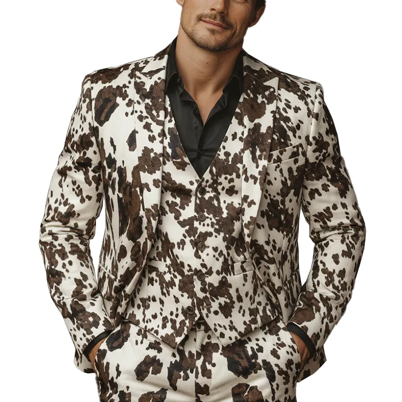Men's Winter Fashion Leopard Pattern Leather Blazer MTA1142J1P sold by Manly