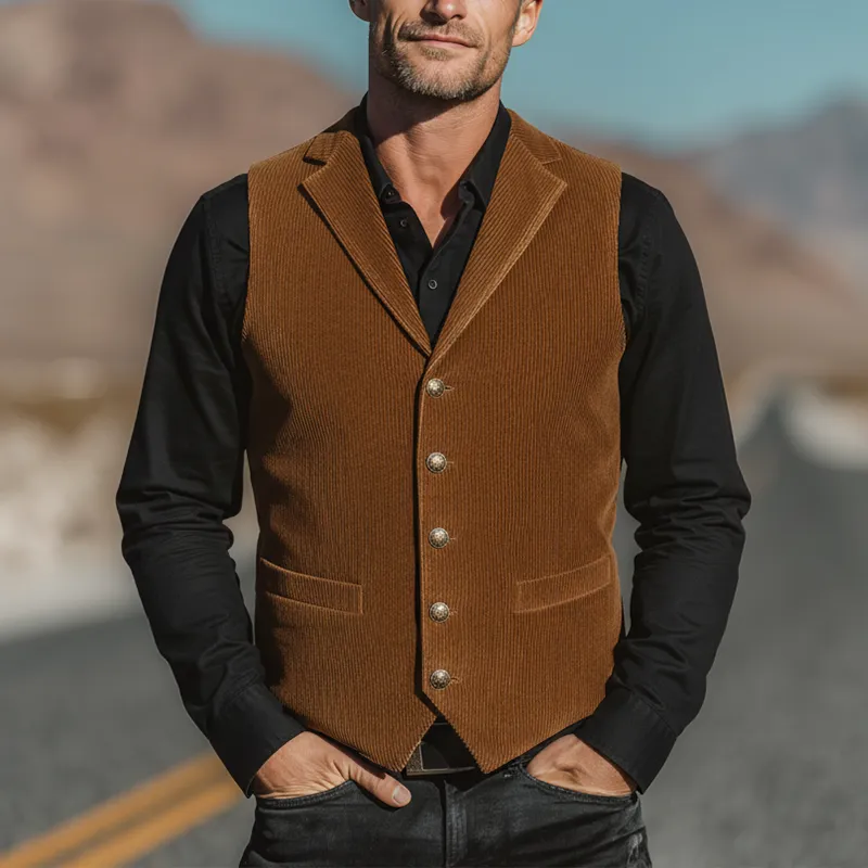 Men's Winter Fashion Corduroy Classic Vest MTA1142J6P sold by Manly product image thumbnail 2