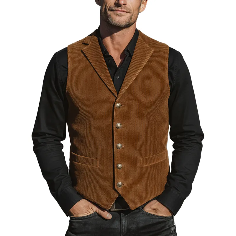Men's Winter Fashion Corduroy Classic Vest MTA1142J6P made by Manly