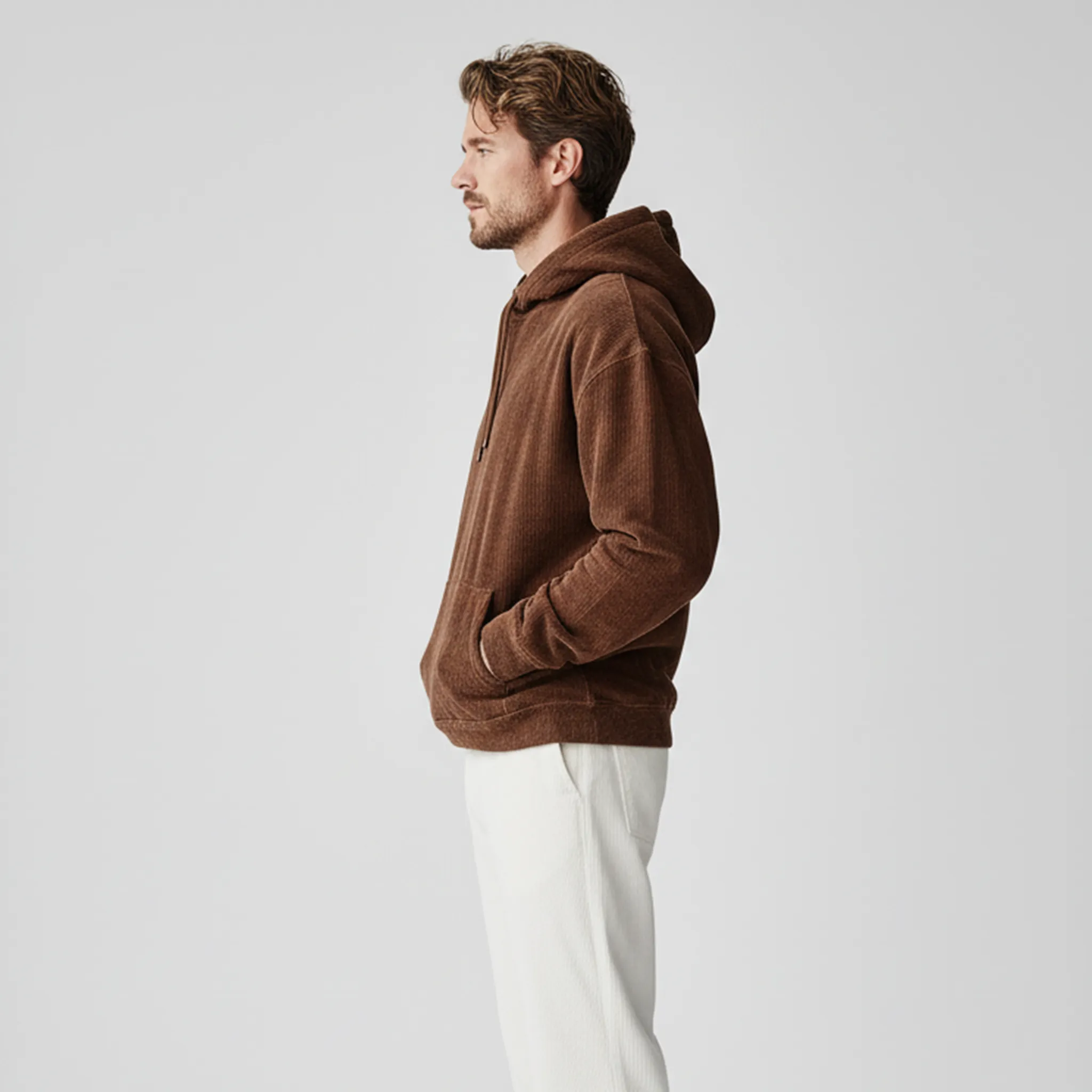 Men's Classic Casual Corduroy Loose Hoodie MTA1305J1K sold by Manly product image thumbnail 4