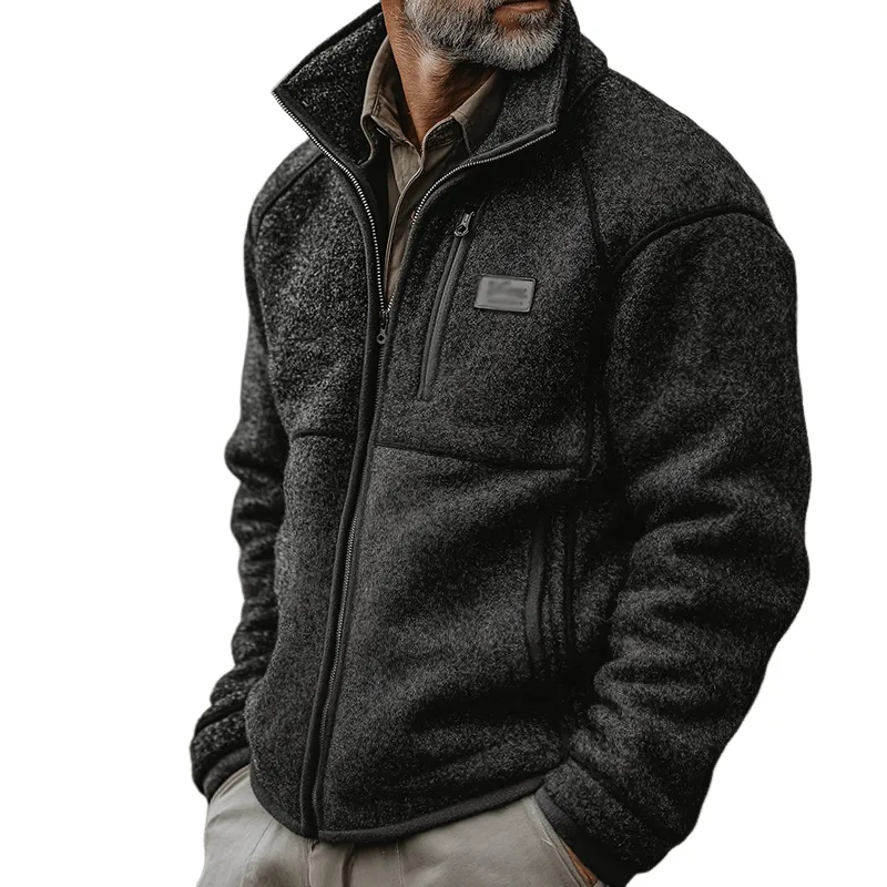 Men's Vintage Casual Ranch Lapel Zip-Up Jacket MTA1394J2TO sold by Manly