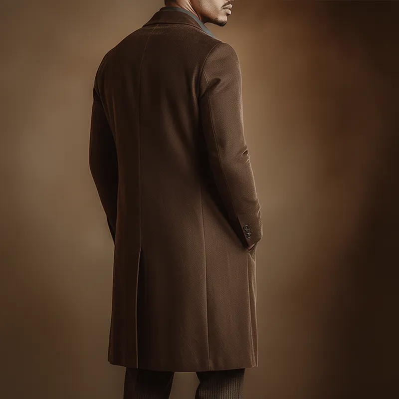 Men's Winter Vintage Faux Suede Mid-Length Coat MTA1431J5P sold by Manly product image thumbnail 3