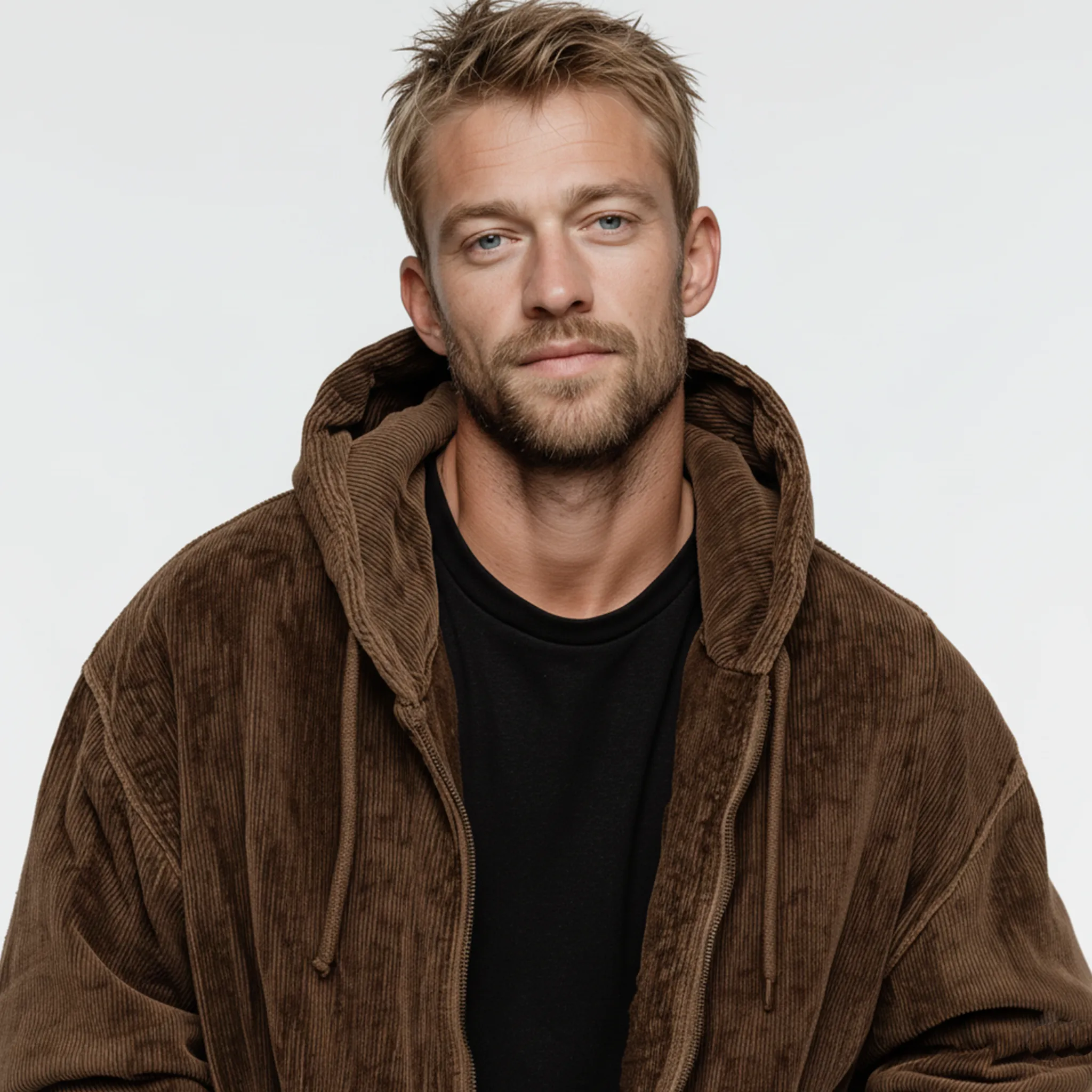 Men's Classic Casual Hooded Zip-Up Corduroy Jacket MTA1393J7K sold by Manly product image thumbnail 5