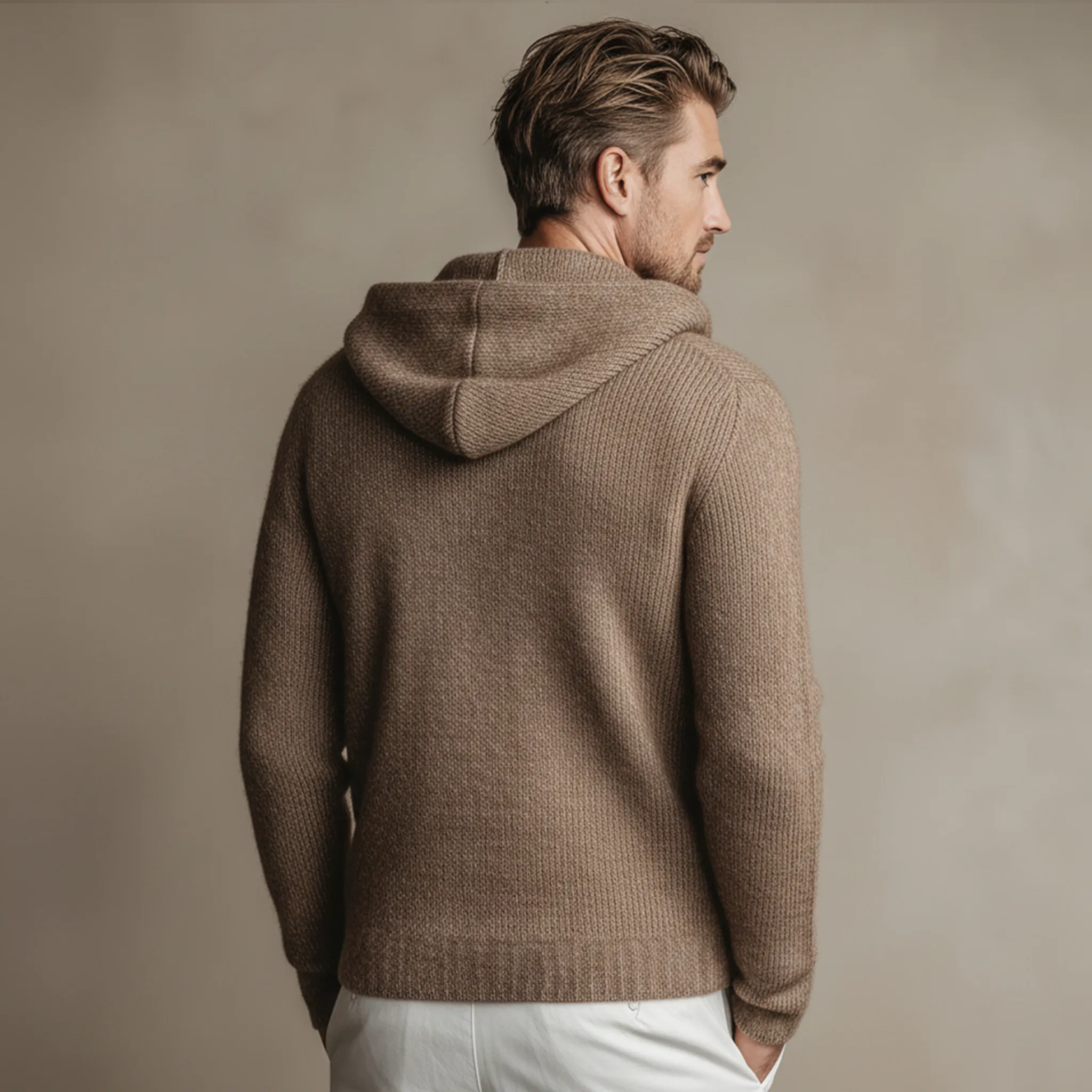 Men's Classic Casual Hooded Knit Cardigan MTA1374J5K sold by Manly product image thumbnail 5