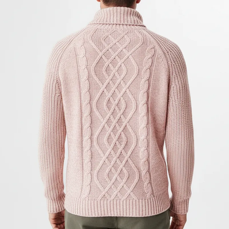 Men's Classic Jacquard Turtleneck Casual Sweater MTA1377J8U sold by Manly product image thumbnail 3