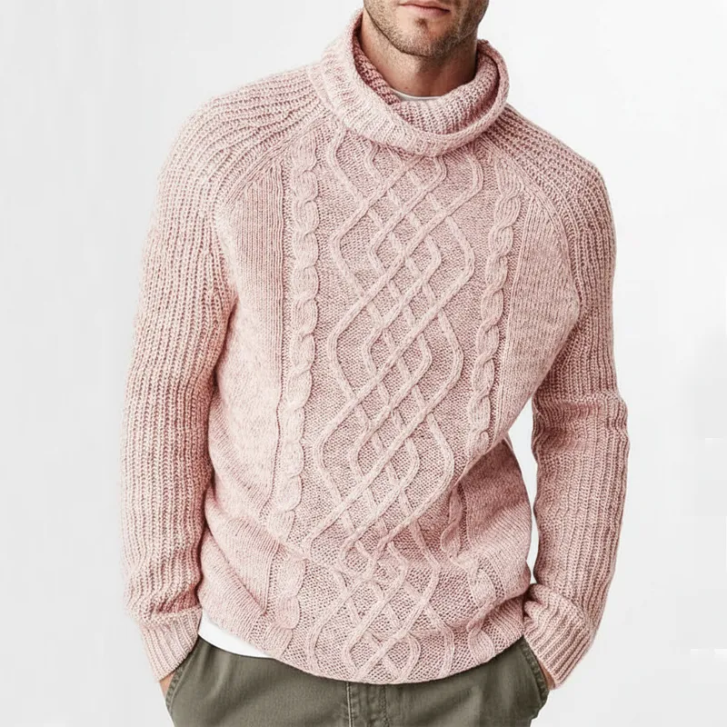 Men's Classic Jacquard Turtleneck Casual Sweater MTA1377J8U sold by Manly product image thumbnail 2