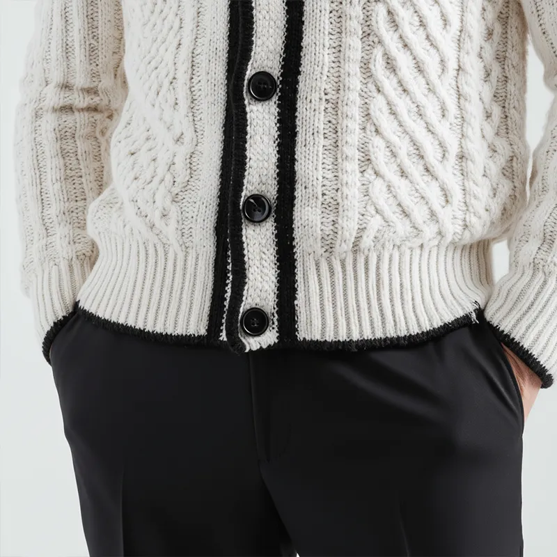 Men's Winter Fashionable Cable-knitted Cotton Sweater MTA1635J0P sold by Manly product image thumbnail 3