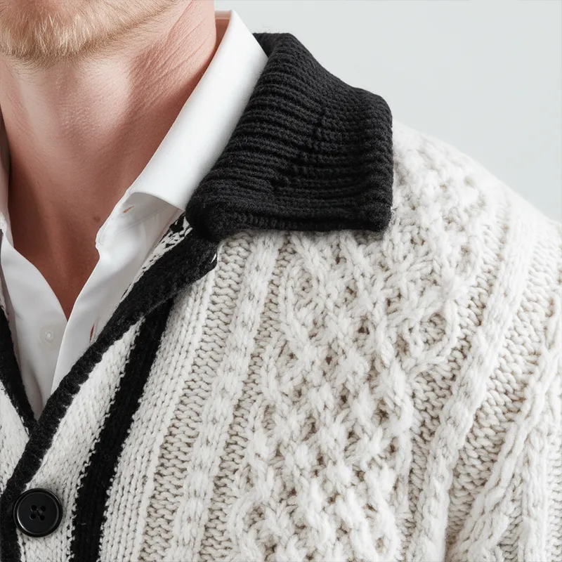 Men's Winter Fashionable Cable-knitted Cotton Sweater MTA1635J0P sold by Manly product image thumbnail 4