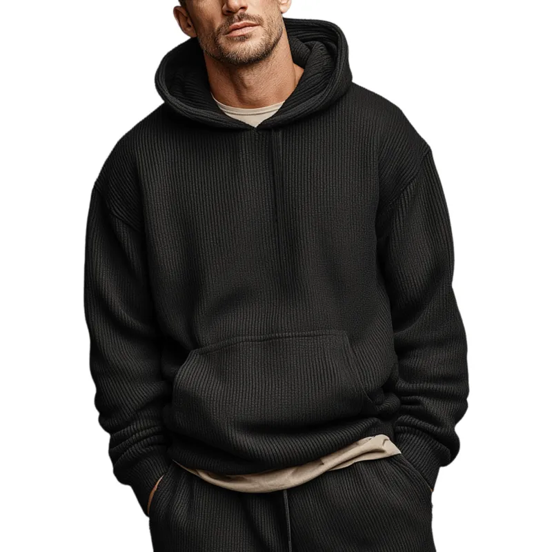 Men's Classic Casual Striped Knit Hoodie MTA1585J7K sold by Manly