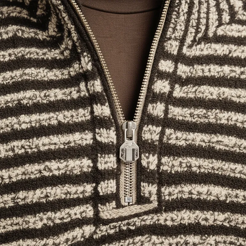 Men's Winter Fashion Striped Cotton Knitted Half-Zip Sweater MTA1433J7P sold by Manly product image thumbnail 5