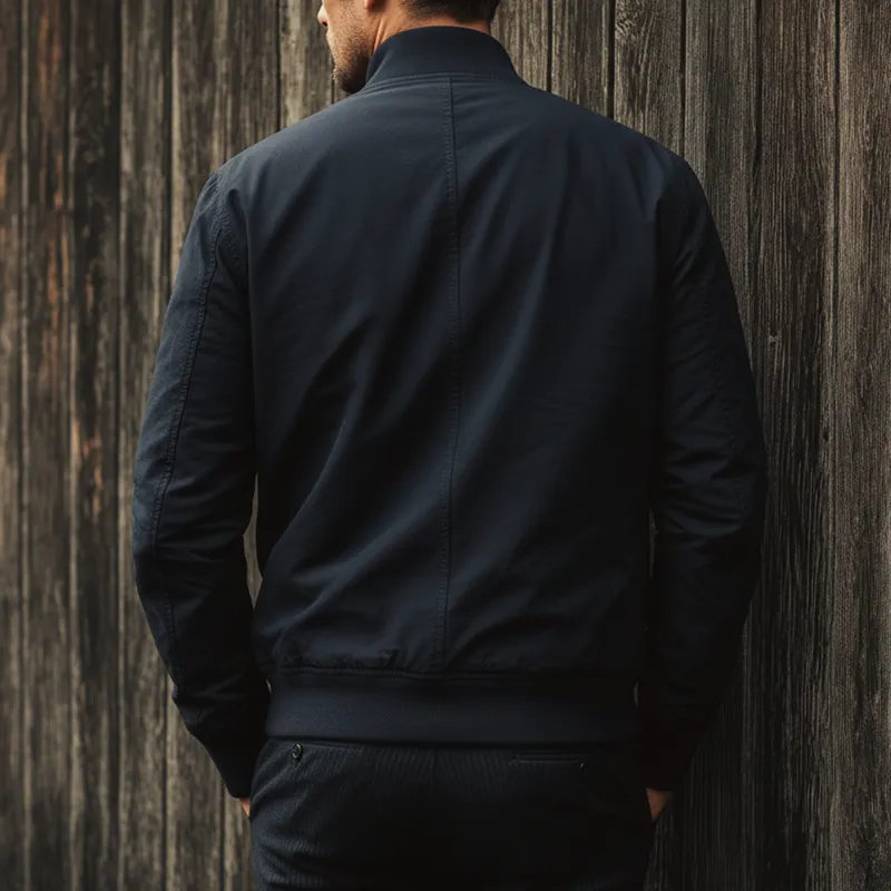 Men's Autumn Washed Cotton Baseball Collar Thin Jacket MTA1525J6P sold by Manly product image thumbnail 4