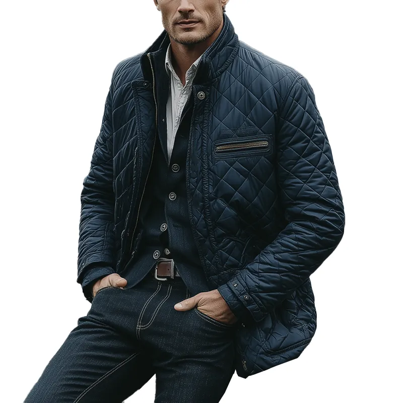 Men's Winter Fashion Cotton Quilted Jacket MTA1537J4P sold by Manly