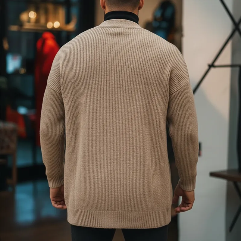 Men's Winter Simple Button Closure Cotton Knit Cardigan MTA1776J7P sold by Manly product image thumbnail 3