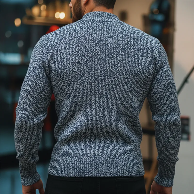 Men's Fashion Colorful Polyester Faux Wool Slim-fit Half-Turtleneck Sweatshirt MTA1790J4P sold by Manly product image thumbnail 3