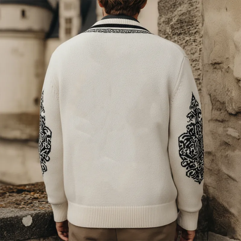 Men's Winter Fashion Exquisite Knitted Jacquard Cotton Yarn Cardigan MTA1661J4P sold by Manly product image thumbnail 3