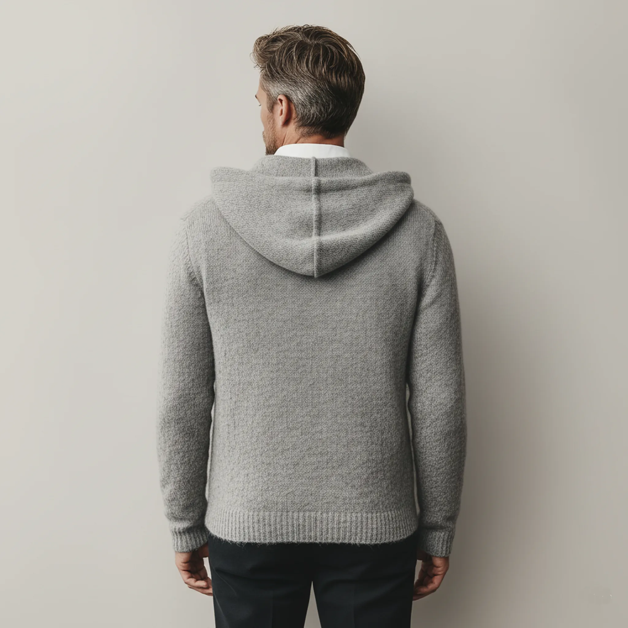 Men's Classic Casual Knit Hooded Sweater MTA1638J3K sold by Manly product image thumbnail 4