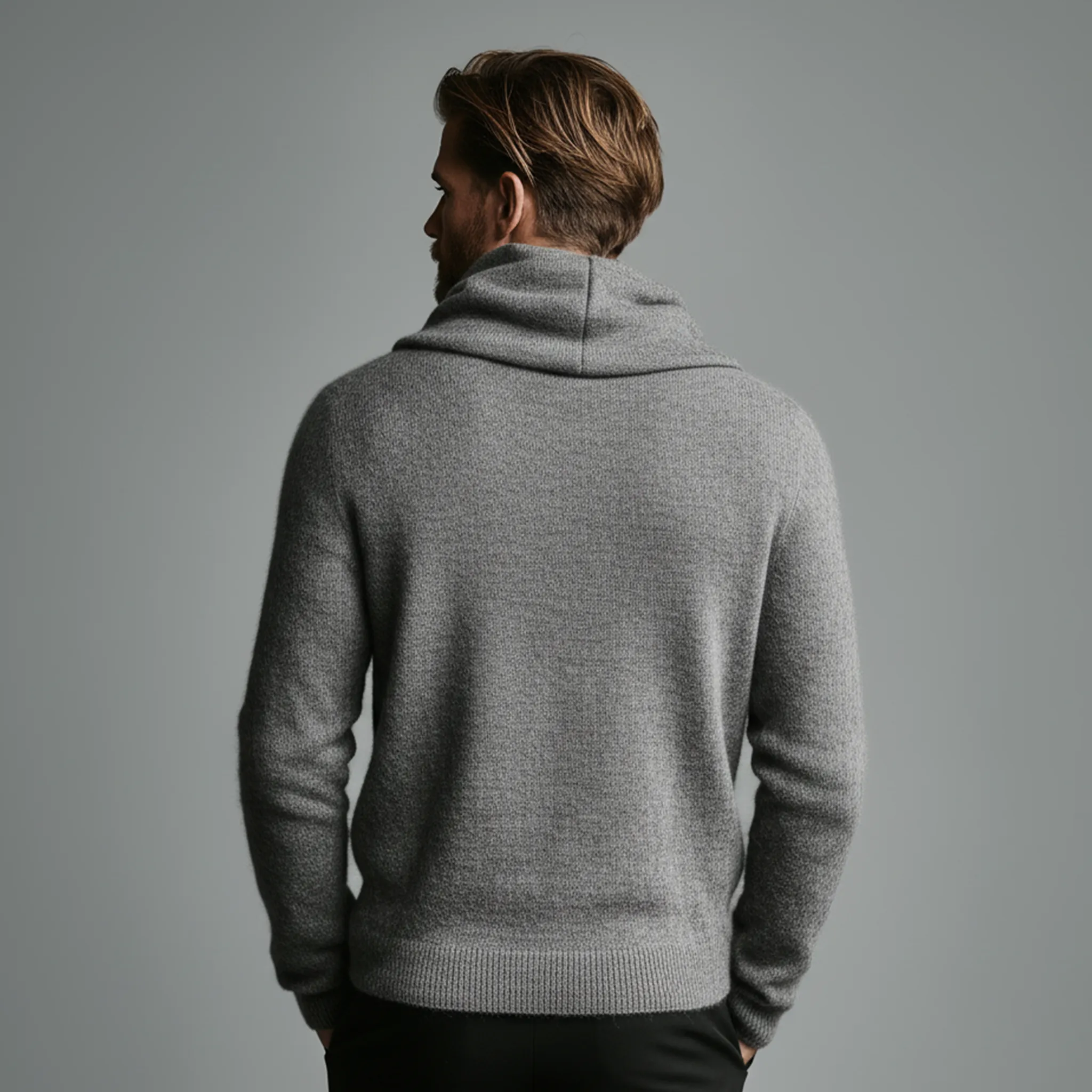 Men's Classic Casual Simple Knitted Hooded Sweater MTA1679J6K sold by Manly product image thumbnail 5