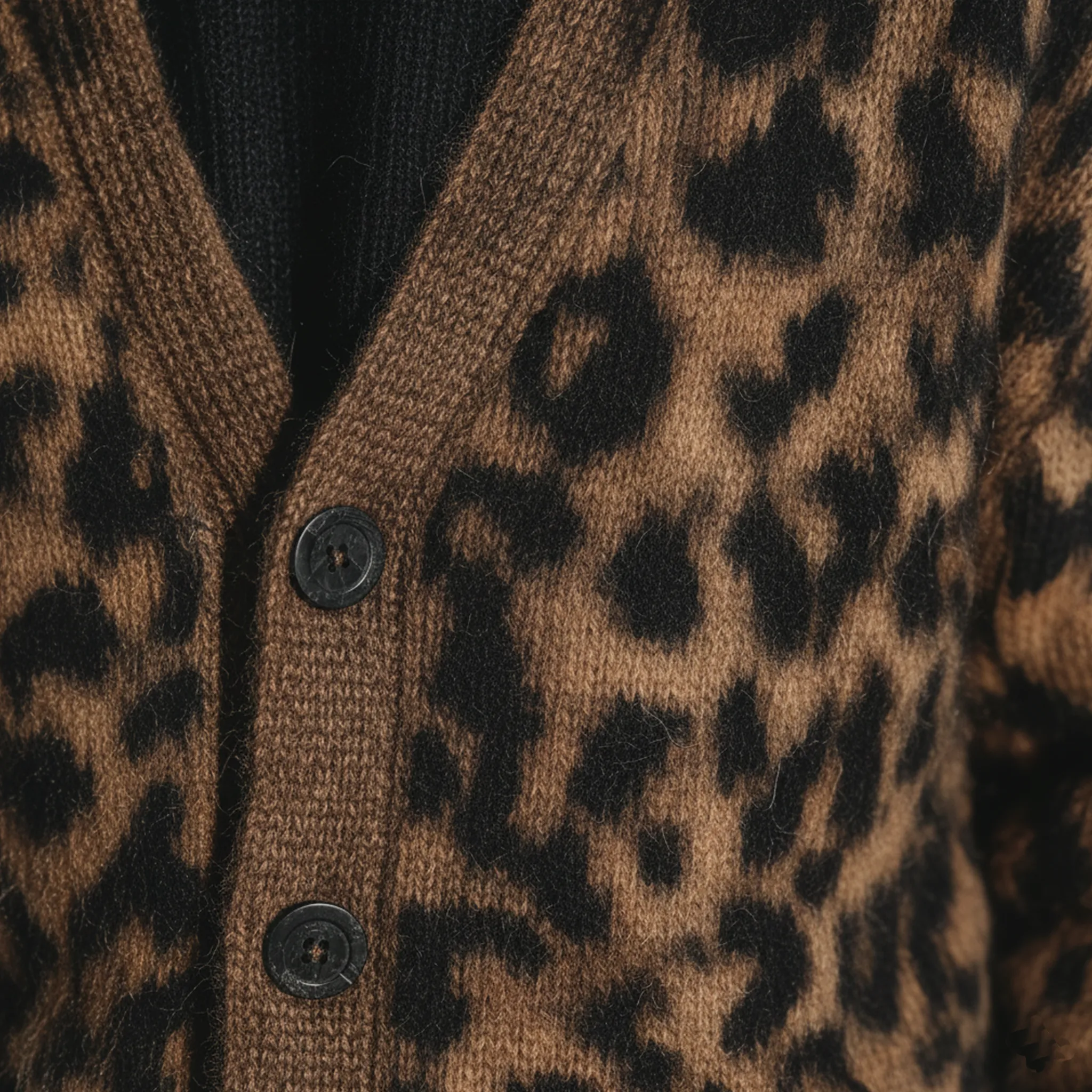 Men's Classic Casual Leopard Print Loose Knit Cardigan MTA1600J4K sold by Manly product image thumbnail 5