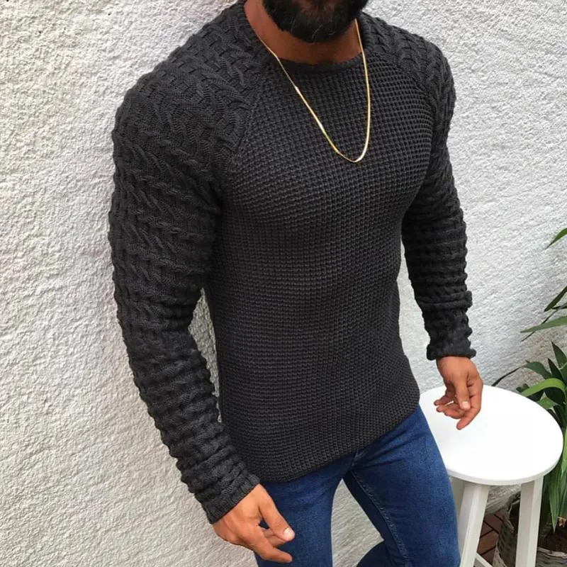 Men's Solid Color Long Sleeve Round Neck Pullover 82433300X sold by Manly product image thumbnail 4