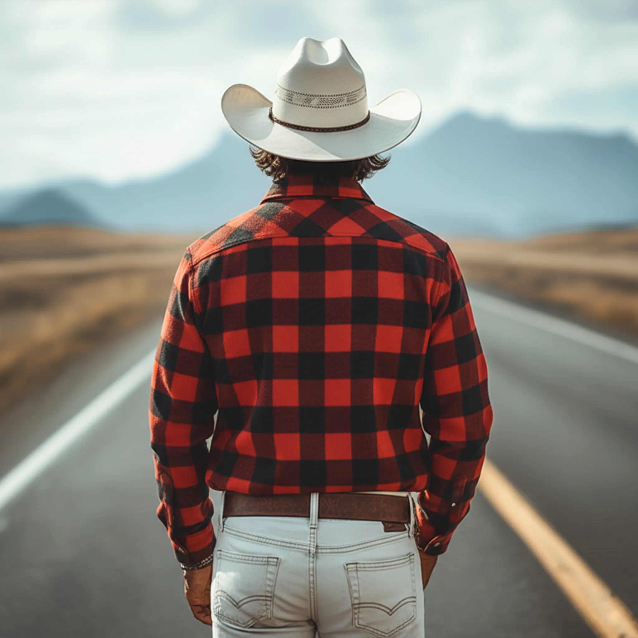 Men's Classic Western Tough Brushed Check Cotton Blend Pocket Long Sleeve Shirt MTA2131J9K sold by Manly product image thumbnail 4