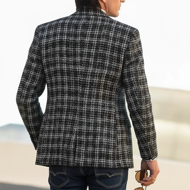 Men's Vintage Business Tweed Two-Button Blazer MTA2109J1U sold by Manly product image thumbnail 4