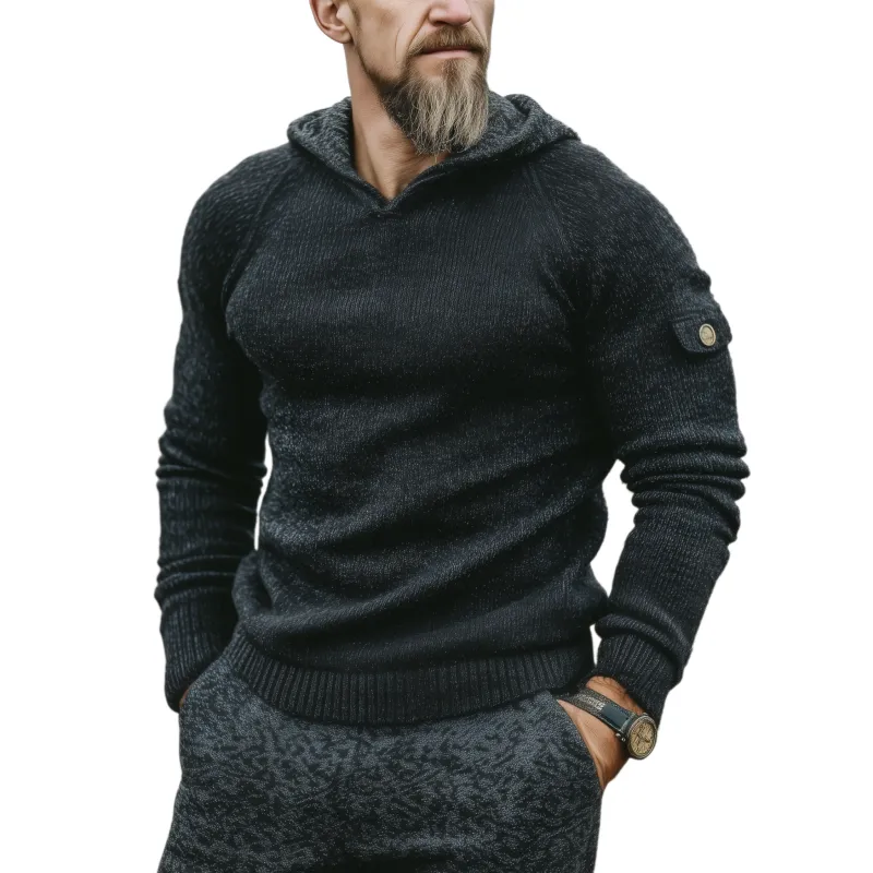 Men's Classic Western Style Hooded Slim Fit Sweater MTA2172J1K sold by Manly