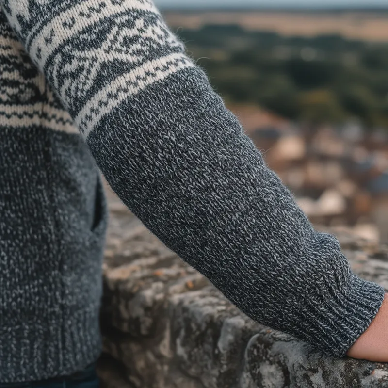 Men's Winter Vintage Knitted Jacquard Cotton Cardigan MTA1606J8P sold by Manly product image thumbnail 5