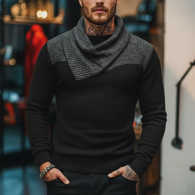 Men's Winter Vintage Cotton Knit Sweater (Detachable Collar) MTA2191J2P sold by Manly product image thumbnail 2