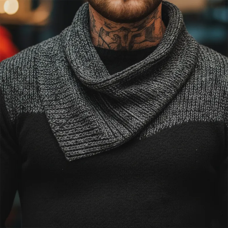 Men's Winter Vintage Cotton Knit Sweater (Detachable Collar) MTA2191J2P sold by Manly product image thumbnail 5