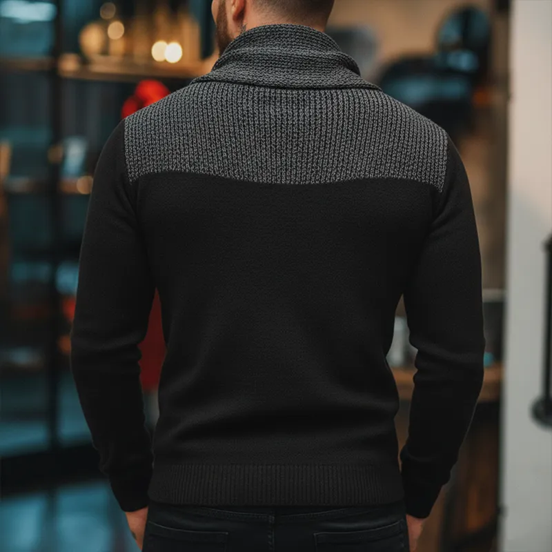 Men's Winter Vintage Cotton Knit Sweater (Detachable Collar) MTA2191J2P sold by Manly product image thumbnail 3