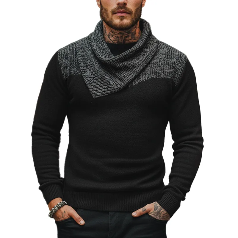 Men's Winter Vintage Cotton Knit Sweater (Detachable Collar) MTA2191J2P sold by Manly
