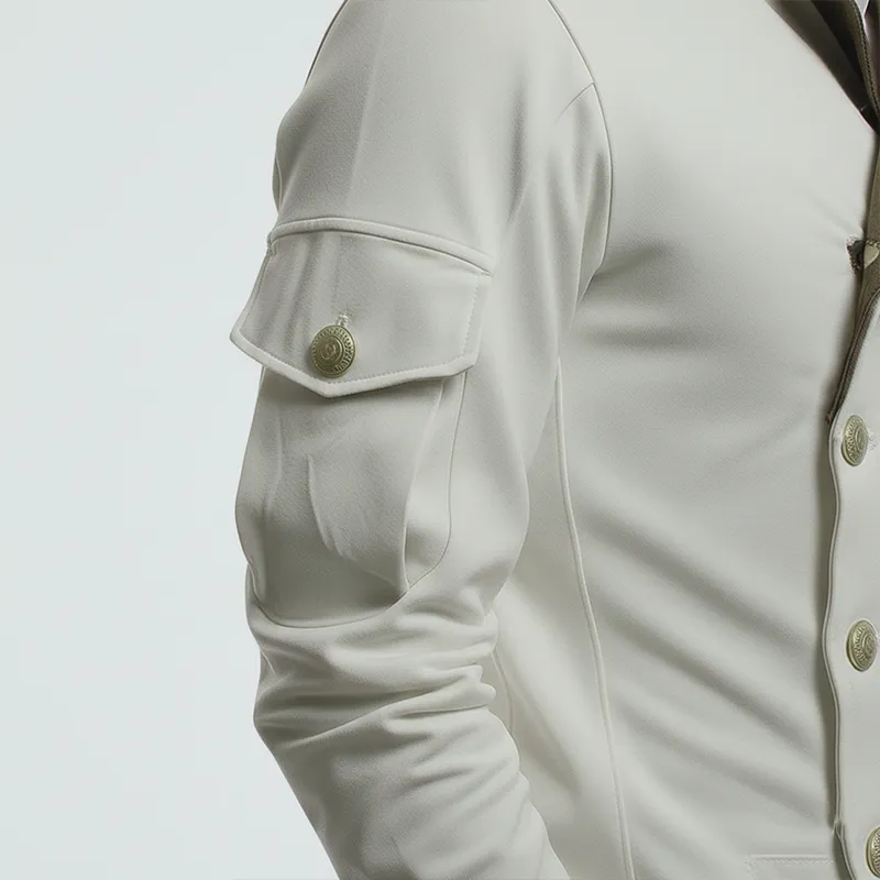 Men's Winter Retro Contrast Color Stitching Cotton Blend Elastic Button Sweatshirt MTA2140J4P sold by Manly product image thumbnail 4