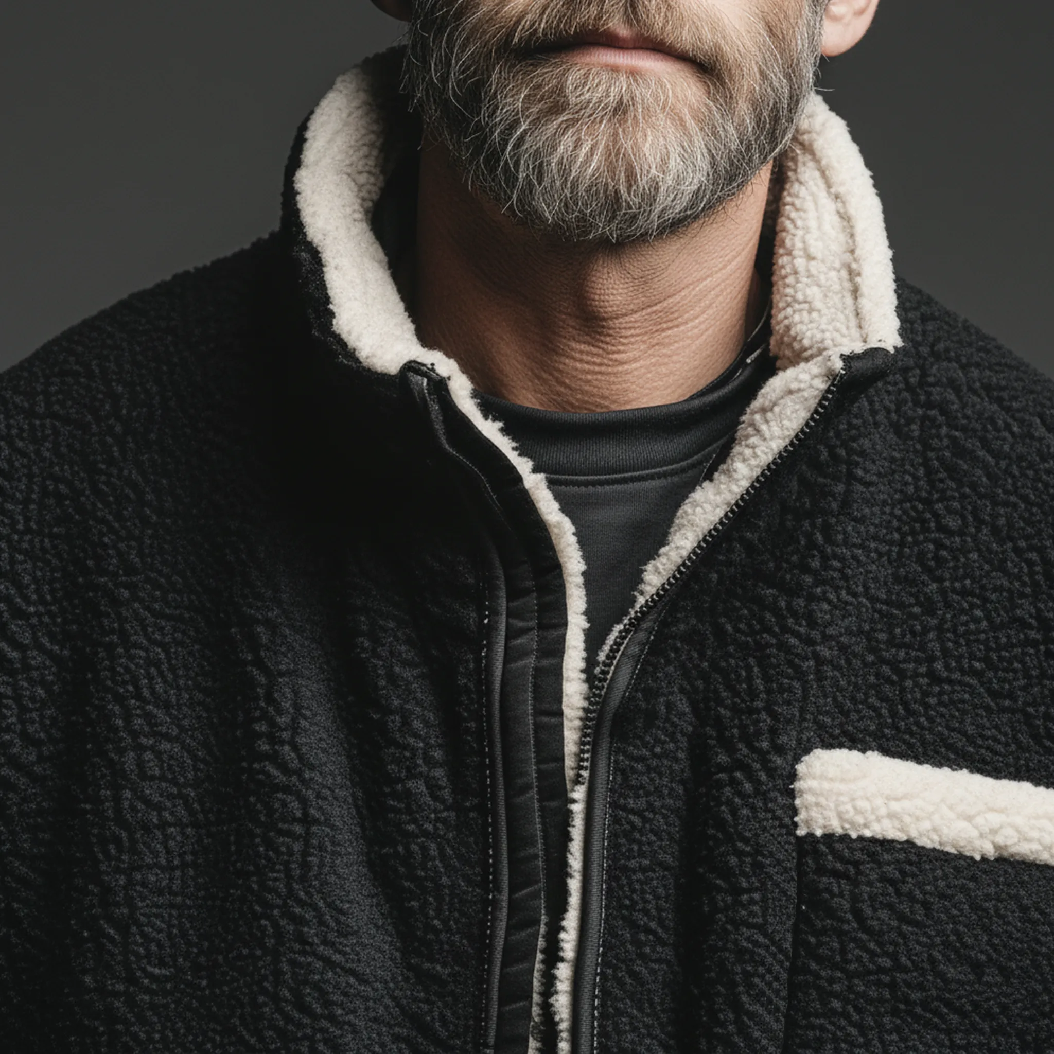 Men's Classic Casual Stand-up Collar Multi-pocket Teddy Fleece Jacket MTA2039J5K sold by Manly product image thumbnail 5