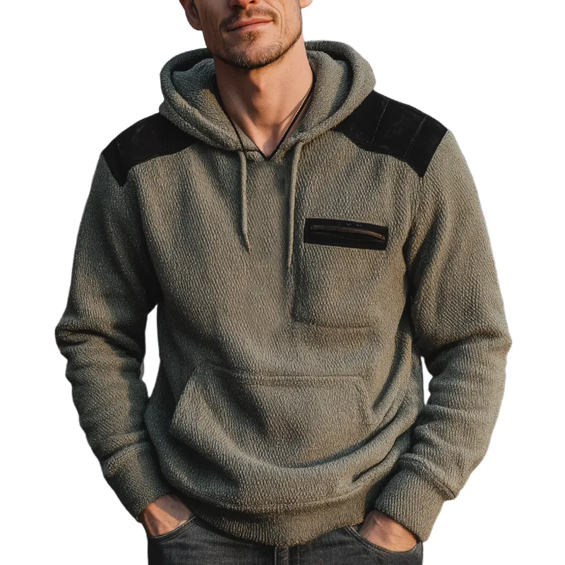 Men's Classic Colorblock Fleece Casual Hoodie MTA2096J8U sold by Manly