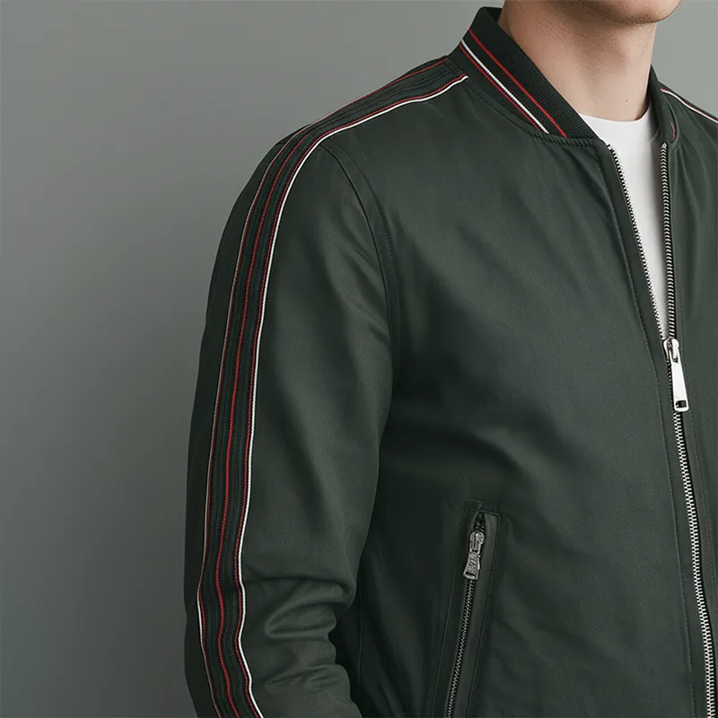 Men's Autumn Fashion Ribbed Polyester Waterproof Thin Jacket MTA2047J3P sold by Manly product image thumbnail 4